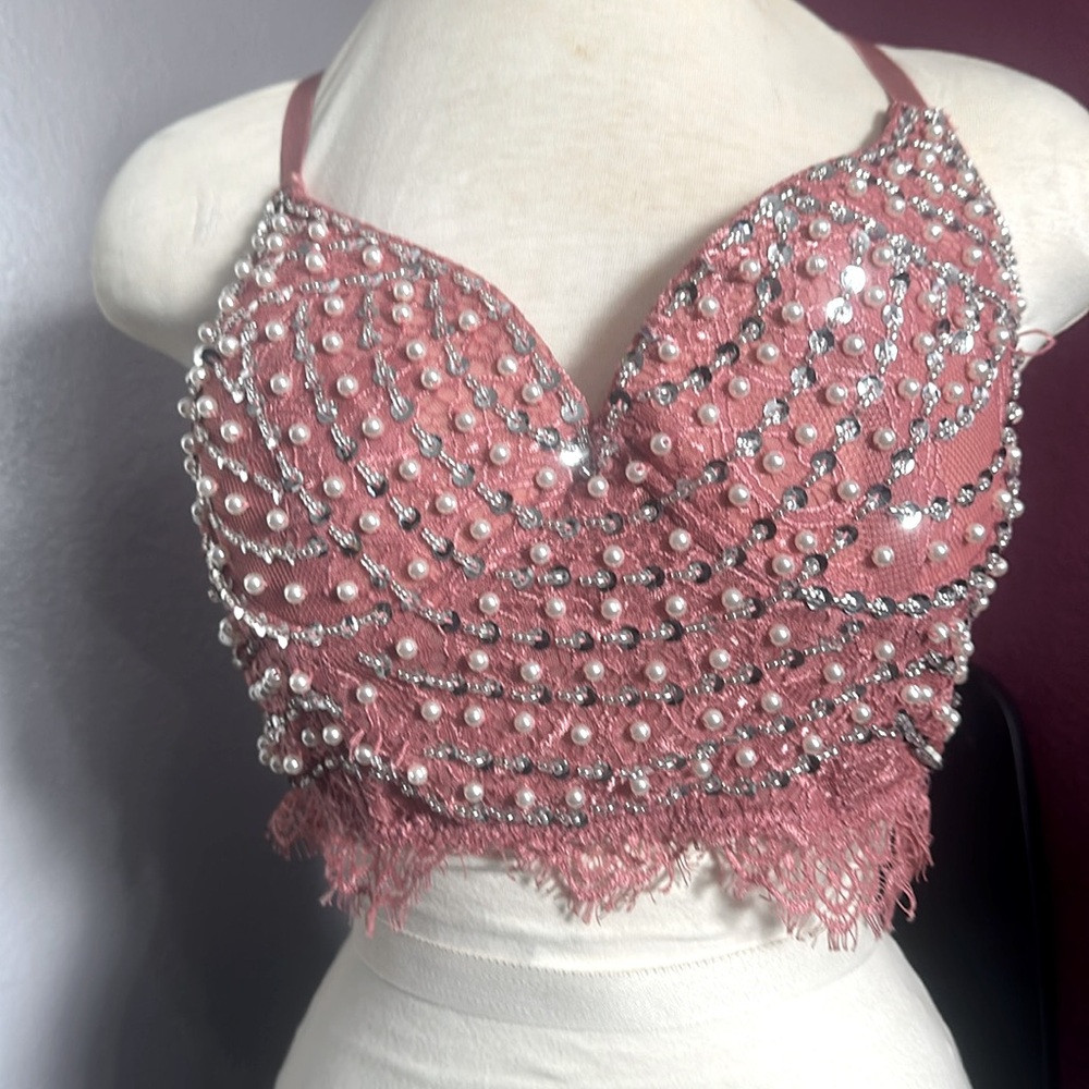 Corset mauve y Perla’s y lentejuela